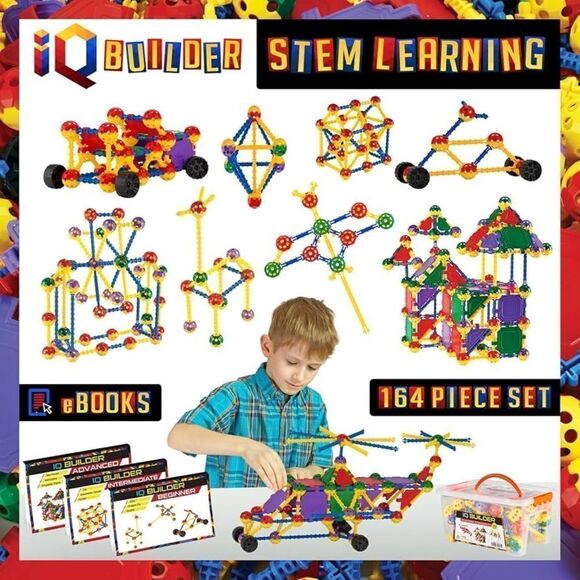 STEM Learning Toys Creative Construction Engineering Fun Educational Toy 164 Pcs - Picture 5 of 6